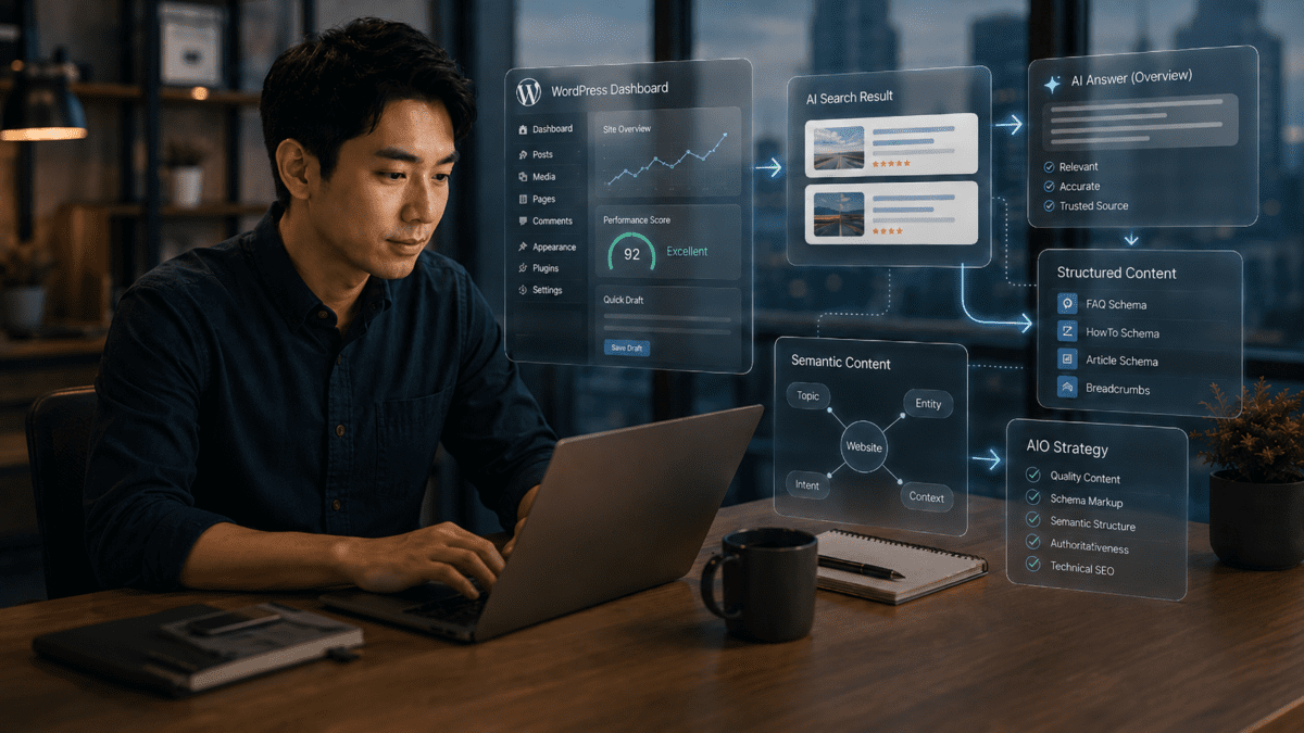 วิธีทำเว็บไซต์ WordPress ให้ติด AI Search ด้วย AIO Strategy ในปี 2026