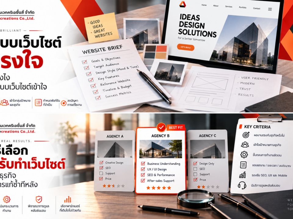 บริษัทออกแบบเว็บไซต์ ออกแบบเว็บไซต์ให้ตรงใจ ต้องบรีฟยังไง